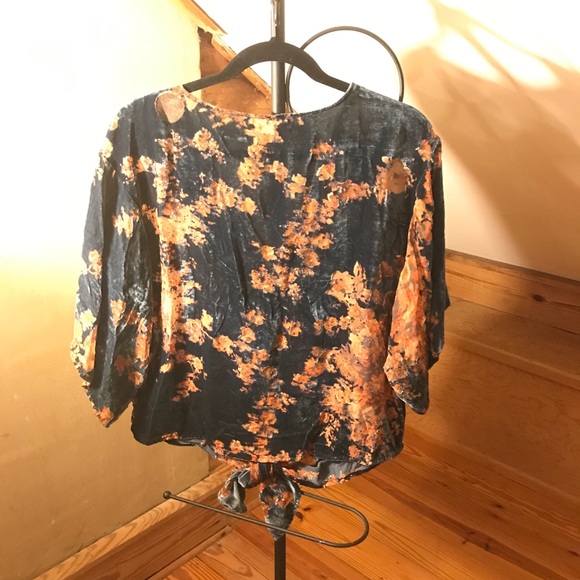 Lovestitch Boho Velvet Crop Top, EUC, M - Picture 2 of 14